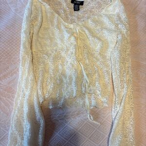 Elegant Lace Cream Top